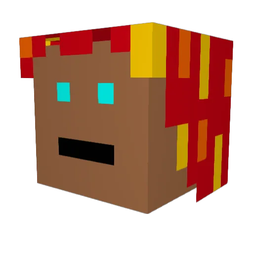 MistyPneumonia Minecraft avatar head, 3D render