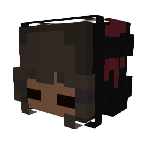 MistyRayne Minecraft avatar head, 3D render