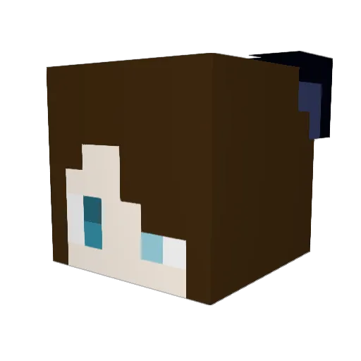 MistyShadowFox Minecraft avatar head, 3D render