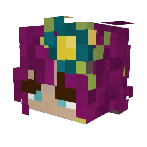 MistyTheMystic Minecraft avatar head, 3D render