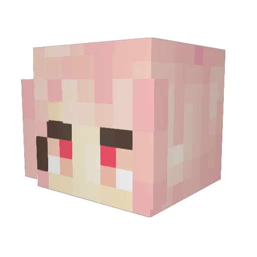 Misty_ness Minecraft avatar head, 3D render