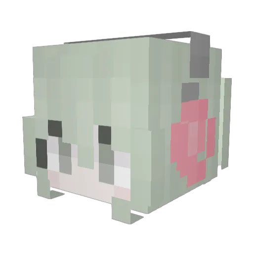 Mistygaze Minecraft avatar head, 3D render