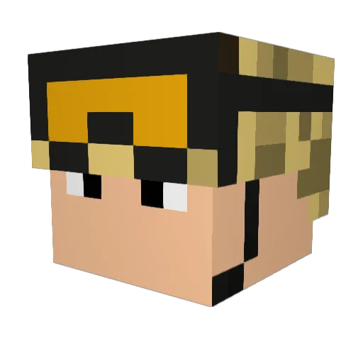 Mistyhorny Minecraft avatar head, 3D render