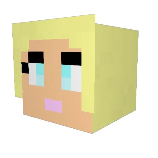 Mistywing Minecraft avatar head, 3D render