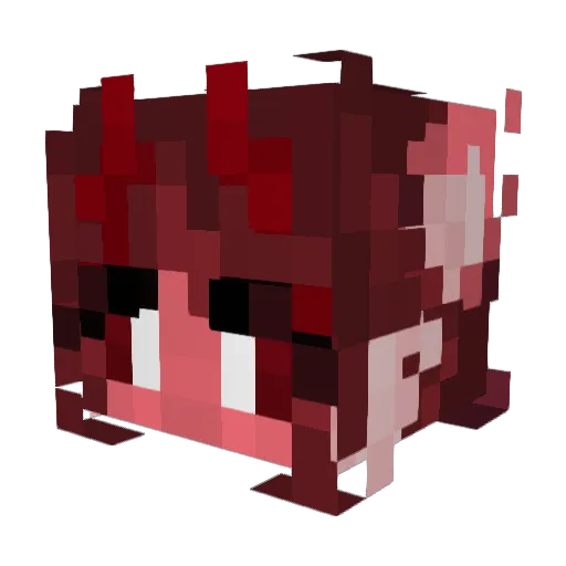 Mistyyx3 Minecraft avatar head, 3D render