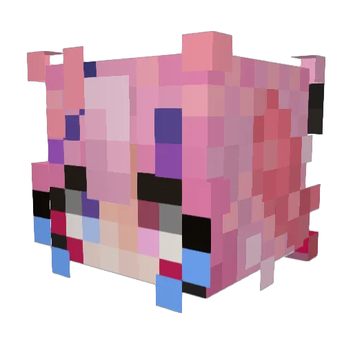 Misuartemi Minecraft avatar head, 3D render