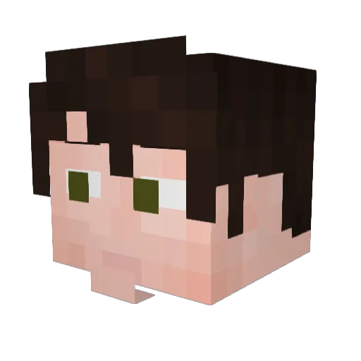 Misultra Minecraft avatar head, 3D render