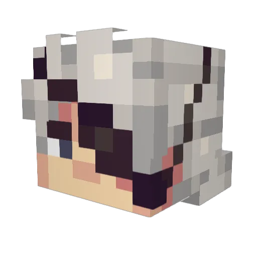 Misuta_Rakku Minecraft avatar head, 3D render