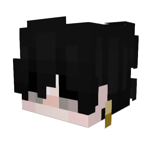 Misvha Minecraft avatar head, 3D render