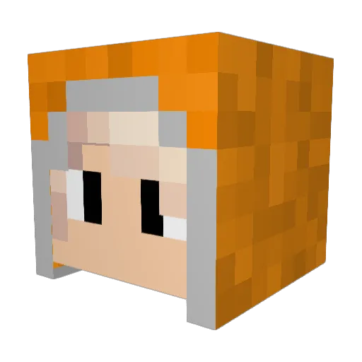 Miszel_K Minecraft avatar head, 3D render