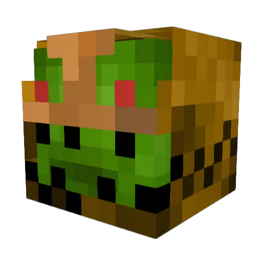 Miszol Minecraft avatar head, 3D render