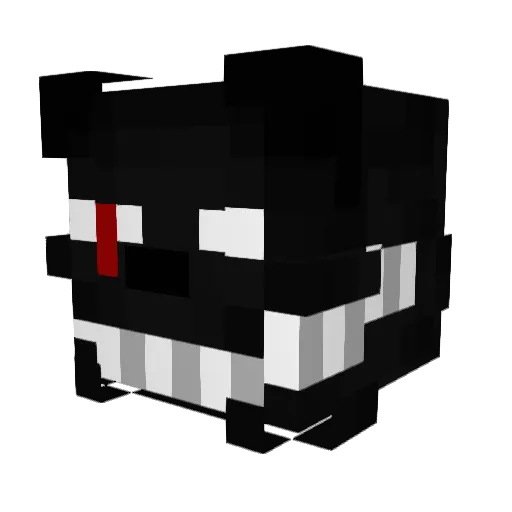 MitFoxMid Minecraft avatar head, 3D render