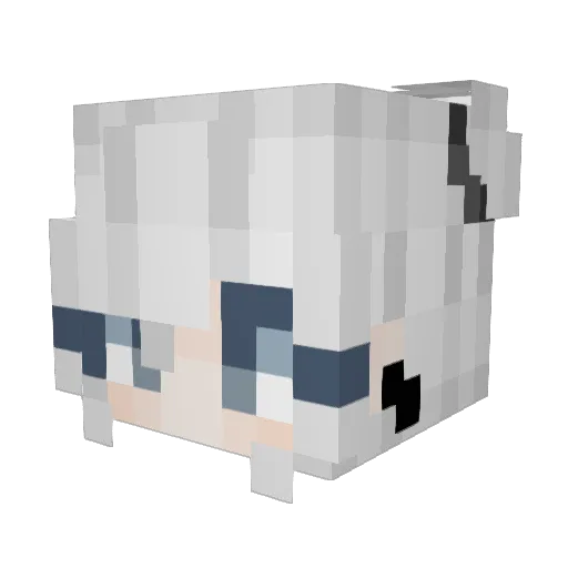 MitakaModer_ Minecraft avatar head, 3D render