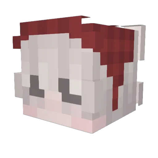 MitakuCTRL Minecraft avatar head, 3D render