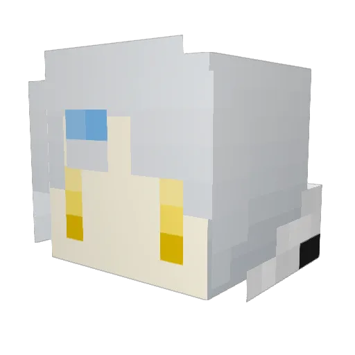 Mitarashi75 Minecraft avatar head, 3D render