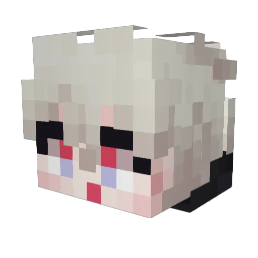 Mitaui Minecraft avatar head, 3D render