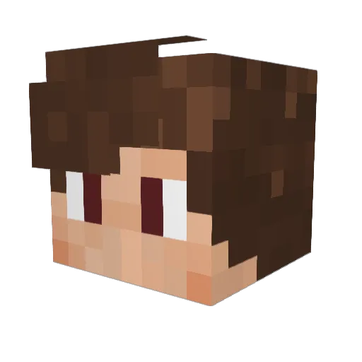 Mitch7_ Minecraft avatar head, 3D render
