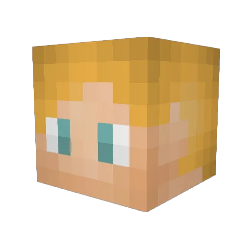 MitchChan Minecraft avatar head, 3D render