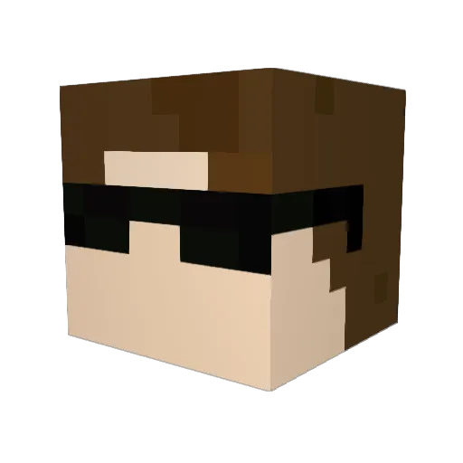 MitchKov Minecraft avatar head, 3D render