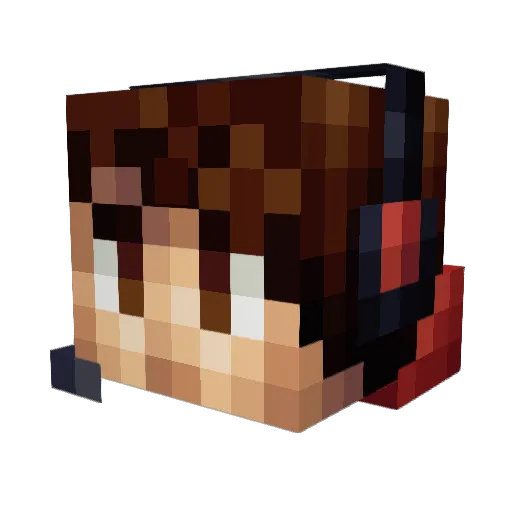 MitchPleaze Minecraft avatar head, 3D render