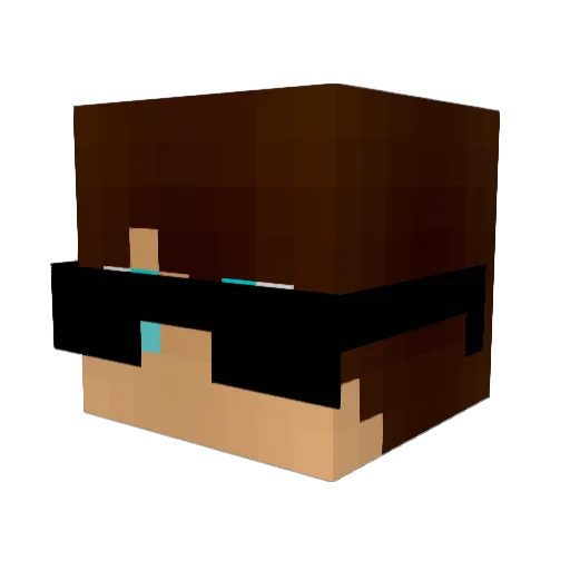 MitchSF28 Minecraft avatar head, 3D render