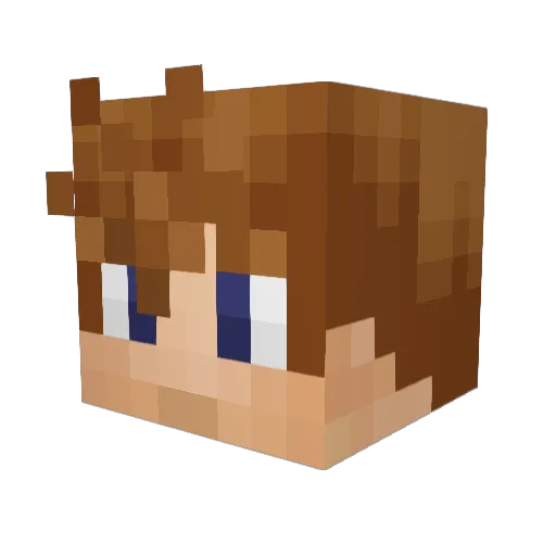 Mitchelhof Minecraft avatar head, 3D render