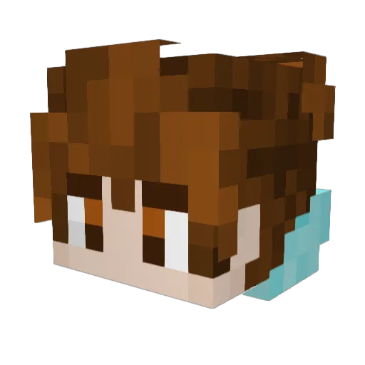 Mitchellgamer12 Minecraft avatar head, 3D render