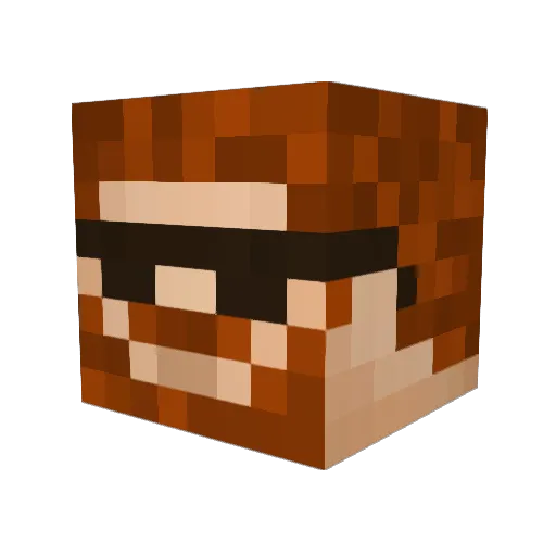 Mitchellman888 Minecraft avatar head, 3D render