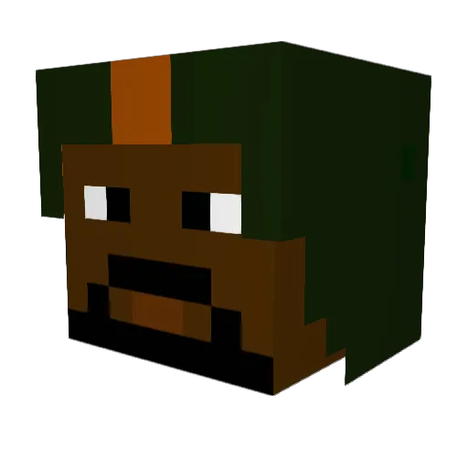 Mitchellrya Minecraft avatar head, 3D render