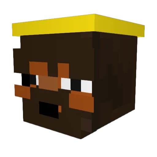 Mitchelofz Minecraft avatar head, 3D render
