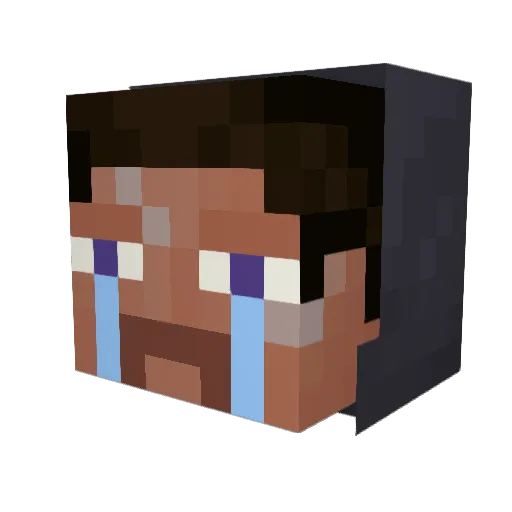 Mitchiro Minecraft avatar head, 3D render