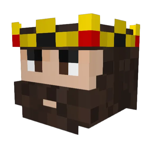 Mitchology Minecraft avatar head, 3D render