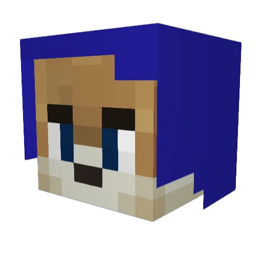 Mitchsterman Minecraft avatar head, 3D render