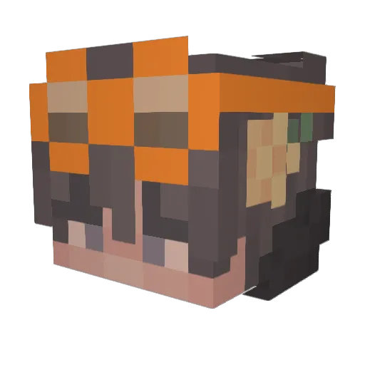 Mitchxl Minecraft avatar head, 3D render