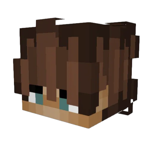 Mitei01 Minecraft avatar head, 3D render