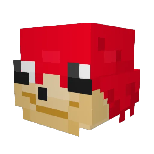 Mitfus Minecraft avatar head, 3D render