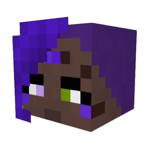 MithPellyMelly Minecraft avatar head, 3D render