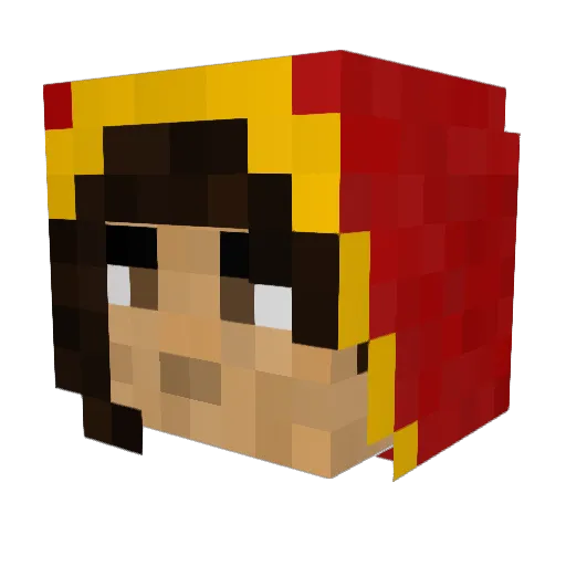 Mithdraugwen Minecraft avatar head, 3D render