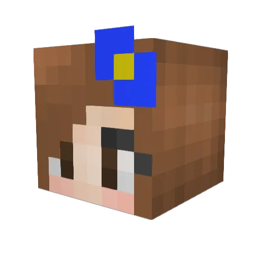 Mithestel Minecraft avatar head, 3D render