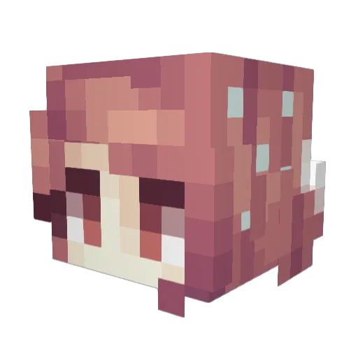Mithey Minecraft avatar head, 3D render