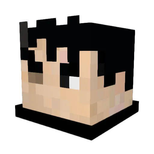 Mithgail Minecraft avatar head, 3D render