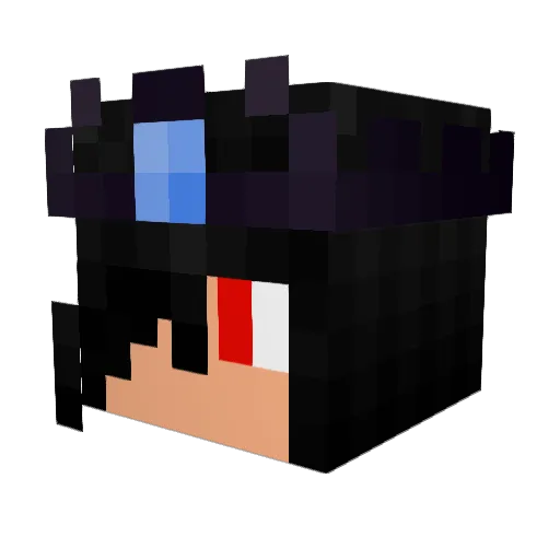Mithim Minecraft avatar head, 3D render