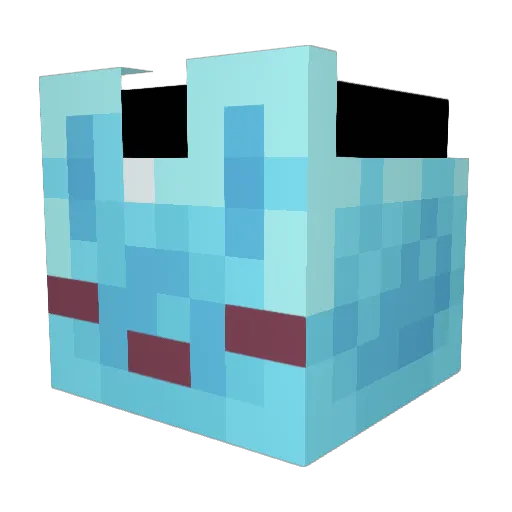 Mithique Minecraft avatar head, 3D render