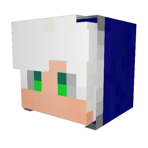 Mithiun_ Minecraft avatar head, 3D render