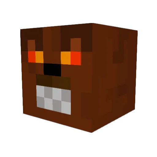 Mithius Minecraft avatar head, 3D render