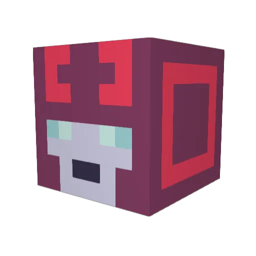 Mithr1n Minecraft avatar head, 3D render