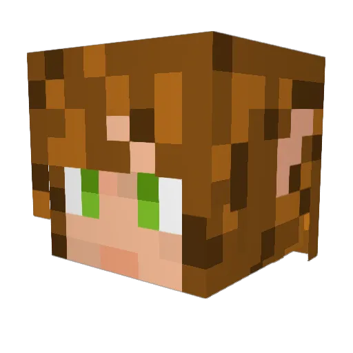 Mithrandeej Minecraft avatar head, 3D render