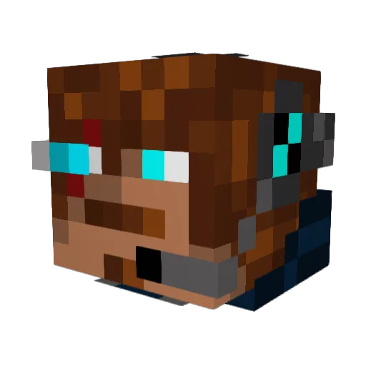 Mithrandoz Minecraft avatar head, 3D render