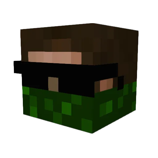 Mithrindir Minecraft avatar head, 3D render