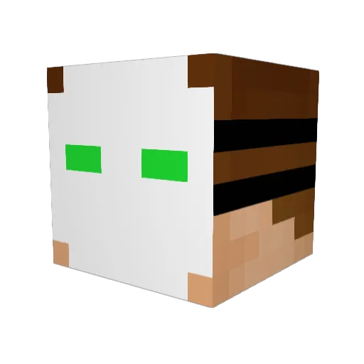 MitiCOD Minecraft avatar head, 3D render